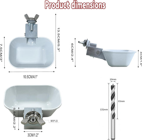 XINYI 2pcs Chinchillas, Aluminum Alloy Chicken Water Cups, Automatic Metal Chicken Water Feeder for Dog, Cat, Bunnies