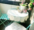 Hetao 100% 35 Inch Cotton Handmade Crochet Round Tablecloth Doilies Lace Table Covers,White