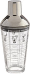 Franmara 8151-BX Recipe Cocktail Shaker, Stainless Steel/Glass