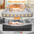 EQURROY 4-7 Air Mattress for Kids Years - Toddler Travel Bed with Built-in Pump, Sides for Safety, Ultra Soft Plush