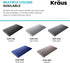 Kraus Self-Draining Silicone Dish Drying Mat, Trivet for Kitchen Counter in Dark Blue, KDM-10DB