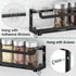 2 Pack 8 2 PACK) LUCYCAZ Wall Mounted Spice Rack with Hooks, Spice Organizer Shelf for Stove Cabinet Pantry Door,Screw