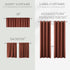 KOUFALL Fall Curtain Valances - Rustic Farmhouse Boho Western Curtains for Kitchen Windows, Terracotta Rust