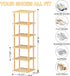6-Tier Closet Bamboo Shoe Rack - Vertical Shoe Rack for Small Spaces, Tall Narrow Shoe Rack Organizer for Entryway