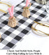 Partisout Buffalo Check Table Runner with Tassel, Washable Cotton Linen Gingham Table Cover, Checked Design