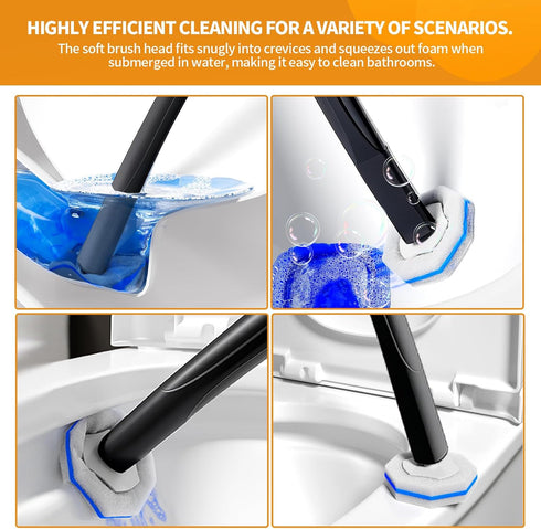 FAMYLI Wands40 Disposable Toilet Brush - Toilet Bowl Cleaner, Toilet Cleaning Supplies, Toilet Brush with Holder