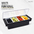 4-1 12 12 Esatto Bar Products Condiment Holder for Serving Container Chilled Garnish Tray with Lid for Bar Caddy, Pint