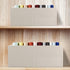 Fabric Storage Bin Box, Foldable Cotton Linen Basket with Wooden Handles, Large Rectangular Laundry Organizer.