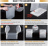 6 Pack 9, BALEINE Stackable Shoe Storage Boxes Fit Size Thickened Clear Shoe Box Bins with Lids, Plastic Foldable Shoe