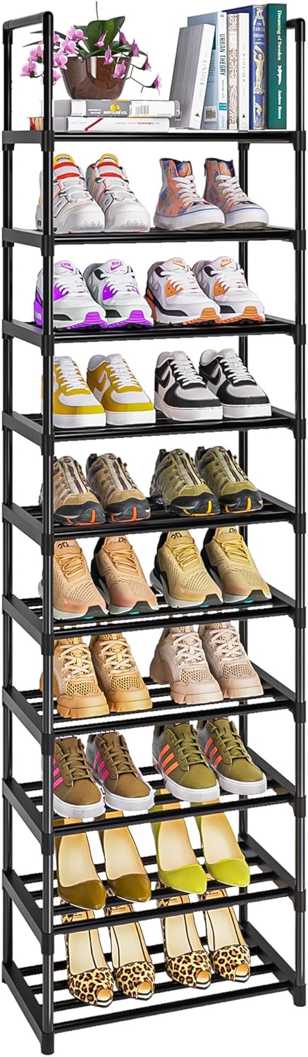 OYREL Shoe Rack, Sturdy Metal Shoe Rack Organizer,Narrow Shoe Racks for Closets,Shoes
