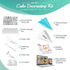 RFAQK 74 PCs Cake Decorating Kit, Icing Piping Bags and Tips Set with 48-Numbered Tips, 20+1 Pastry Bags, Booklet
