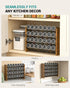 4 Countertop/Wall 28 14" 9.4" NESAPTO Spice Rack Organizer for Cabinet, Wooden Tier Vertical Seasoning Organizers