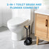 Set, 1 Pack Sellemer Toilet Brush and Plunger Curved Design Head for Deep Cleaning, Heavy Duty Toilet Bowl Brush