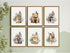Joocrise Set 6 8x10 Inch Woodland Animal Nursery Wall Art Decor of Baby Boys Room Wall Art Forest Animal Canvas Wall