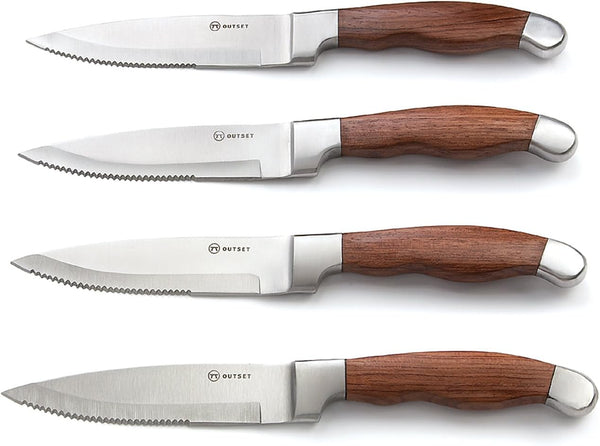 Outset QJ91 Jackson Steakhouse Knife Set, 4-Piece, Stainless Steel