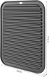 HOTEC Silicone Trivets for Hot pots and Pans, Heat Resistant for Kitchen Counter Dish Drying Mat, Set of 2 Dark Grey by HOTEC