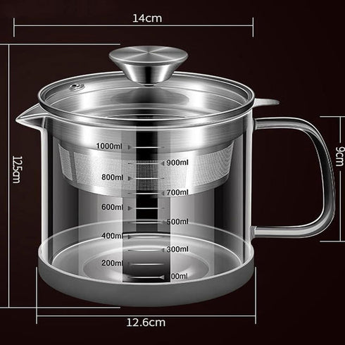 BinaryABC Yogurt Strainer,Nut Milk Strainer,Juice Food Strainer,Glass Teapot with Mesh Strainer,Stainless Steel Iced