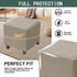 Bifaun Vogel Ottoman Cover Square Jacquard Stretch Thick Folding Storage Covers Footstool Protector with Elastic Bottom