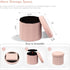 15"x15"x13.19" B FSOBEIIALEO Storage Ottoman Cube, Round Ottomans with Storage Foot Stool Footrest for Lving Room
