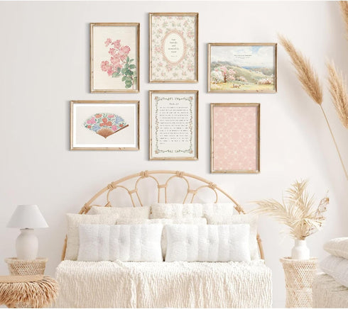 Pouydmi 8x10x6 Inch Christian Nursery Wall Art Bible Verse Canvas Wall Decor Girl Floral Wall Art Aesthetic Scripture