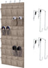 HOME GENIE Over the Door Hanging Shoe Organizer, 24 Breathable Mesh Pockets,