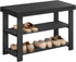 SONGMICS Shoe Rack Bench, 3-Tier Bamboo Shoe Storage Organizer, Entryway Bench, Holds