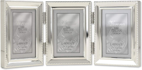 Lawrence Frames 11623T Metals Frame, 8.35"L x 3.66"W Triple, Silver