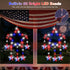 4th 2 Pack 62 8 Lewondr of July Decorations, Red White and Blue Window Star Lights with LEDs, Patriotic Star Lights