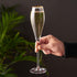 Viski Gold-Rimmed Crystal Champagne Flutes, Stemmed Wine Martini Glass Set, Housewarming Wedding Wine Gift - Set of 2,