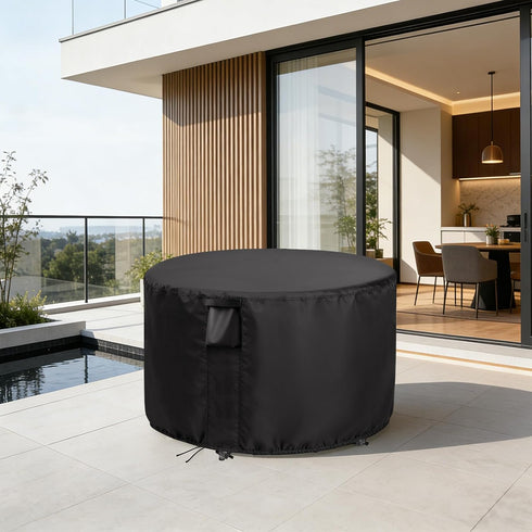 36 Inch 36 28 Inch Patio Furniture Covers Round, Outdoor Round Dinner Table Cover Waterproof, Rounds Patio Coffee Table