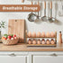 Countertop 24-Hole Counter Yuoyar Wooden Fresh Egg Holder - Stackable egg storage for Gathering Fresh Eggs - Egg Rack