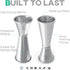 Homestia Double Cocktail Jigger for Bartending - 2 OZ 1 OZ Japanese Premium 304 Stainless Steel, 2 Pcs