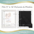 Langdon House 11x14 Real Wood Picture Frames (2 Pack, Weathered White - Gold Accents), Wall Mount or Table Top