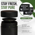 Storage Jar - 1oz Air Tight Sealed Container with 2 Humidity Packs, Microfibre Cloth & Stickers, Matte Finish Jar