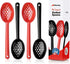 Small 7-Inch Slotted Serving Spoons, Pack of 4, Perfect for Olives, Pickles & Condiments, Sturdy & Versatile