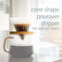 CEREMONY pourover dripper, borosilicate glass pourover dripper + bamboo holder, coffee maker, filter cup, fits V60 02 filter by Halfway There Coffee