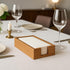 Countertop Acacia Wood Guest Towels Holder for Bathroom Napkin Holder Hand Towel Tray Flat Cocktail Napkins Holder