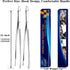 JETKONG 2 Pcs 12-Inch Extra-Long Stainless Steel Kitchen Tweezers, Fine Tweezer Tongs, Silver