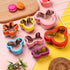 Multicolor 7-Piece Cookie Cutter Set - Stainless Steel Head, Bow, Shoes, Gloves Shapes - Dishwasher Safe