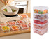 Food Storage Containers with Lids, Clear Plastic Fridge Organizer Bins, 350ml Sealed Reusable Kitchen Storage Boxes,
