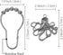 Set of 12 Octopus Shower Curtain Hooks, Decorative Stainless Steel Rustproof Brushed Nickel Rings for Bathroom