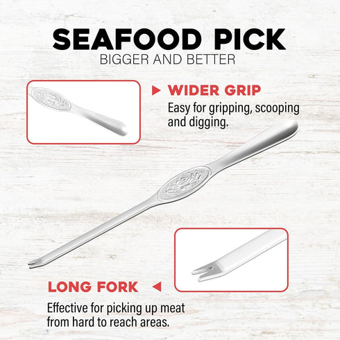 12 Set, Set Pcs Lobster Crackers and Picks Crab Leg Cracker Tools, Stainless Steel Seafood Crackers & Forks Nut Cracker