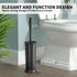 2 Pack, Toilet Brush and Holder Toilet Bowl Brush with Extra Long Handle, Toilet Scrubber and Covered Holder, Toilet