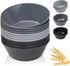 Cereal Bowls 36 OZ - Set of 12 Unbreakable Wheat Straw Plastic Serving Snack Bowls, Dishwasher Microwave Safe for
