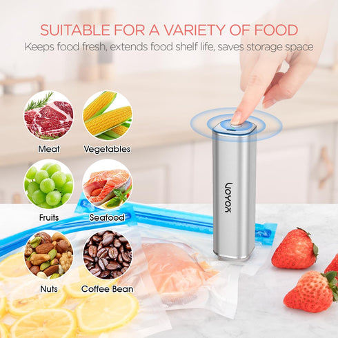 Handheld Vacuum Sealer, Portable & Cordless Vacuum Sealer Kit with Bags, Automatic Vacuum Pump for Food Preservation
