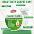 YYXLIFE Double Sided Removable Rug Tape, Non Slip Anti Curling Floor Tape for Area Rugs, 2Inch x 10Yards, White