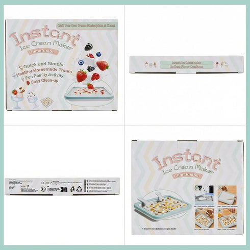Frozen Instant Ice Cream Maker, Rolled Ice Cream Maker, Yoghurt Plate Instant Gelato Pan/Roll, Homemade DIY for Fun