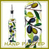 17oz 500ml (olive1) Hand Painted Glass Olive Oil Bottle Dispenser- Green Oil & Vinegar Cruet with Pourers - Olive Oil