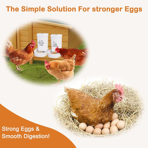 dakasokaaa Chicken Oyster Shell Feeder and Grit Feeder Crushed Eggshells Chicken Feeder Chicken coop Accessories
