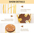 Bathroom Cup Dispenser with Acacia Wood Stand, Essential Accessories for Toothbrush Holders on Vanity Countertops,